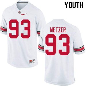 NCAA Ohio State Buckeyes Youth #93 Jake Metzer White Nike Football College Jersey INT8545PH